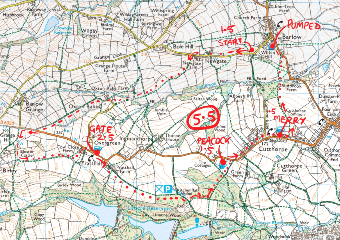71. Barlow, Cutthorpe and Overgreen peak district walk